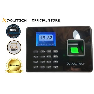 [Voucher giảm 100.00đ] Máy Chấm Công Quét Vân Tay Tiếng Việt Politech FT-03s