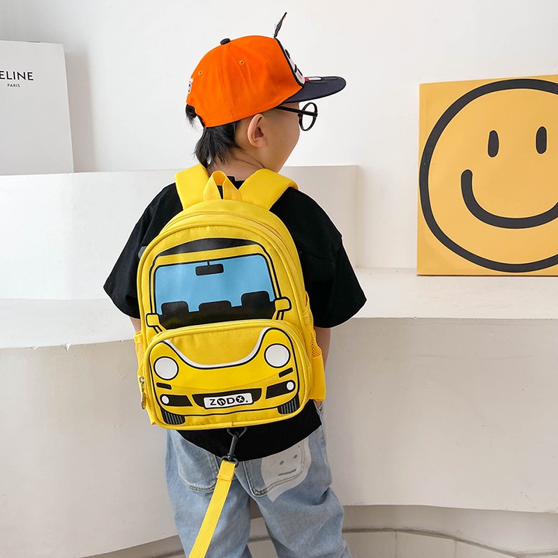 (Hàng loại 1) Balo trẻ em mầm non cho đi học mẫu giáo hình ô tô, ngựa pony xinh xắn chất vải poly dày dặn cao cấp Dumi S