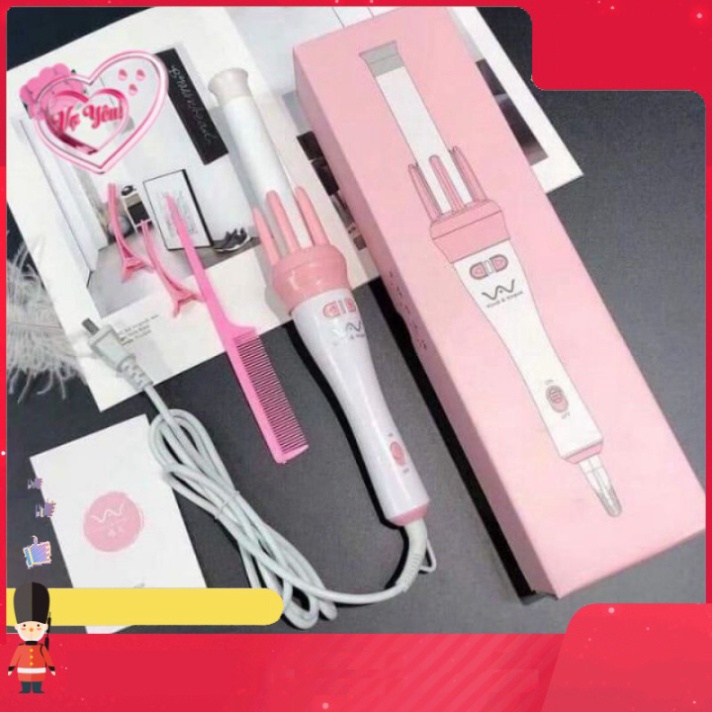 Máy uốn tóc VIVI- Máy Uốn Tóc Xoăn Tạo Kiểu Tự Động Cao Cấp, Lược Uốn Xoăn Tự Động Xoay 360 Độ