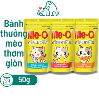 Bánh thưởng Me-O cho mèo sạch răng thơm miệng túi 50g - Bivido