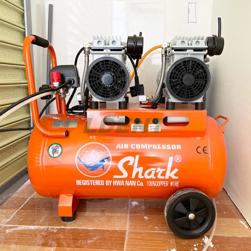 Máy Nén Khí - Máy Hơi Shark SKD-50N 2 Đầu Nén 50 Lít - Thiết Bị Khí Nén