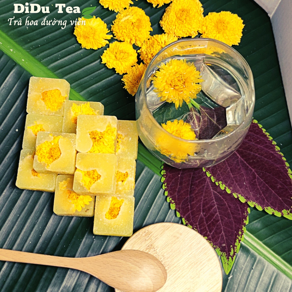Trà hoa cúc đường phèn Didu Tea 1 túi 500gr gồm 24 viên