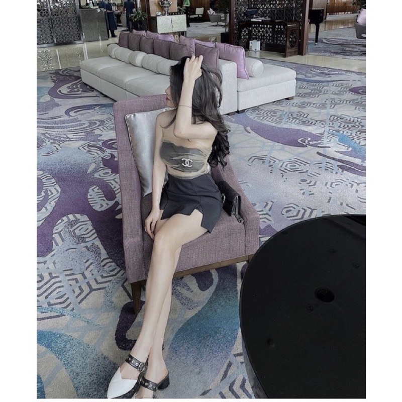 Set Áo Quây Phối Lưới Kèm Chân Váy Clara Dress Sang Chảnh