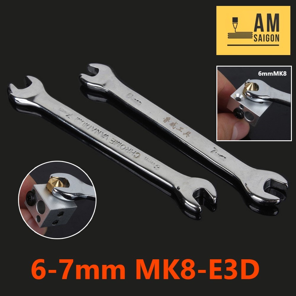 Khóa 2 đầu 6-7mm tháo đầu In E3D và MK8 cao cấp dành cho máy In 3D