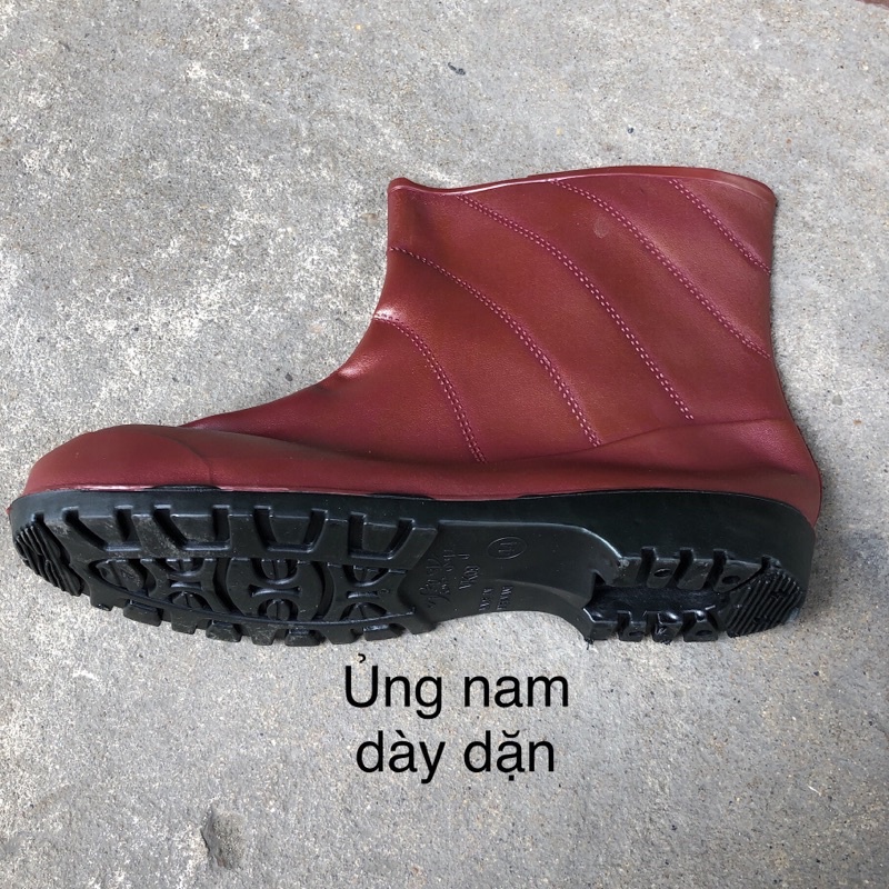 Ủng ngắn đi mưa bảo hộ lao động, làm bếp cao su dẻo chống thấm nước bảo vệ chân