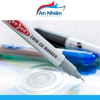 Hộp 10 bút lông dầu thiên long 2 đầu cd pm-04