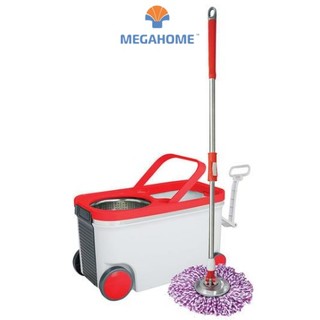 Bộ Lau Nhà Thông Minh 360 độ mâm inox, dung tích 21L, sử dụng bánh xe to dễ dàng di chuyển HomePlus X6 Megahome