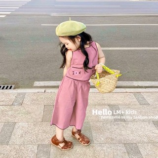 Set bộ viền ren nút lưng cho bé gái
