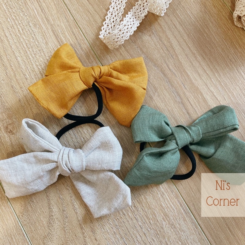 Nơ cột tóc chất liệu Pure Linen Size M