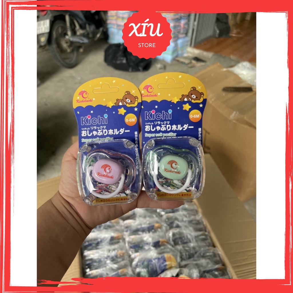Ti Giả Kichi Chính Hãng Cho Bé , ty xanh đậm loại đẹp mềm Kichi cho trẻ 0-6 tháng