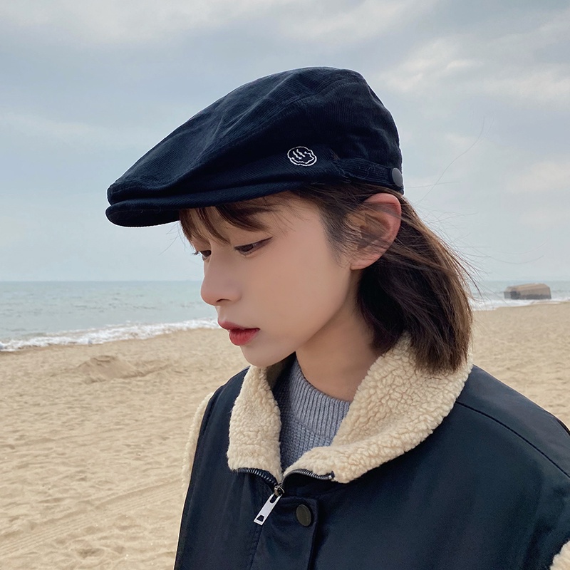 Mũ Beret Nhung Phong Cách Hàn Quốc Cổ Điển Hợp Thời Trang Mới