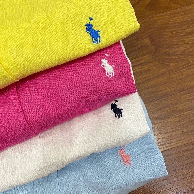 Sơmi thêu polo tay dài  -