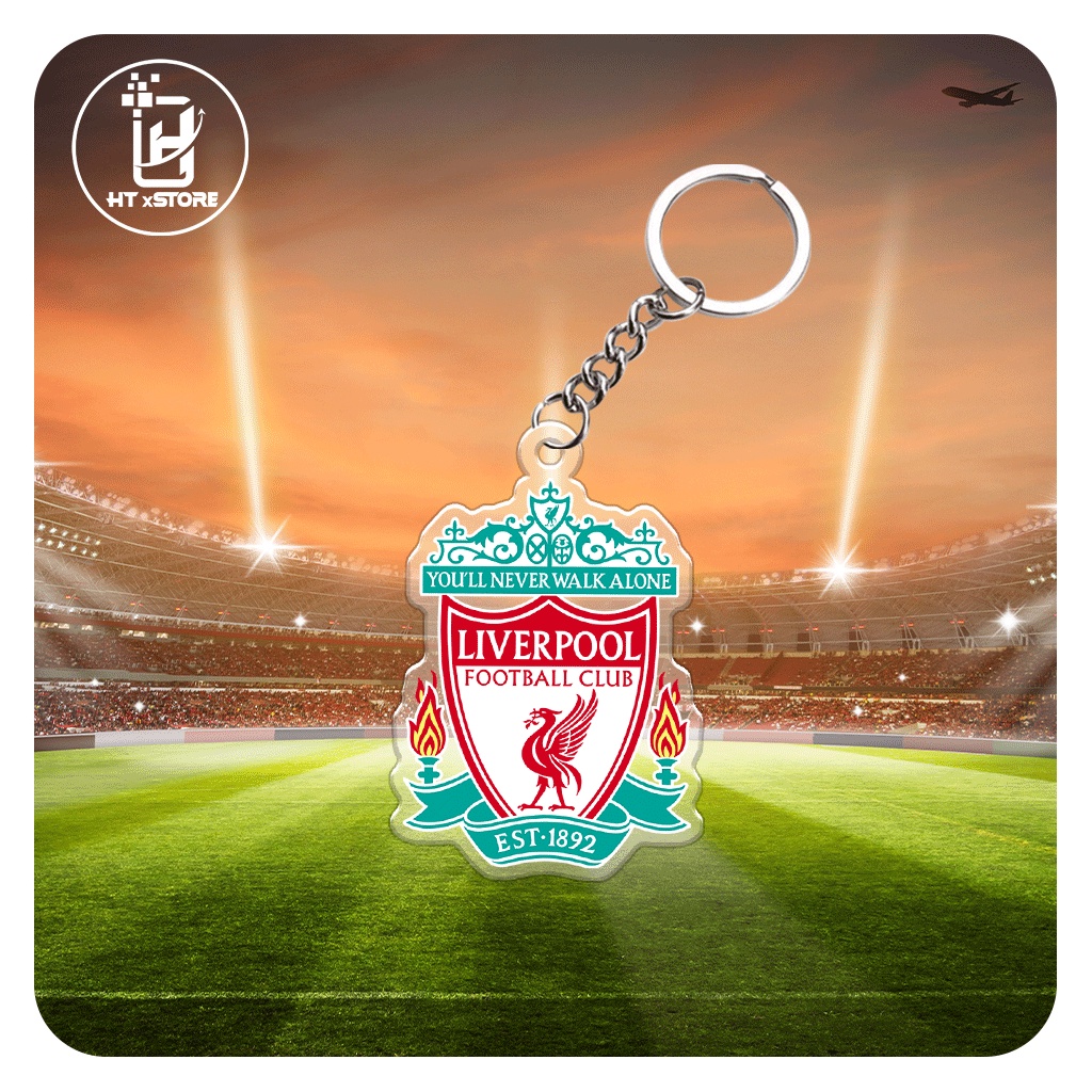 Móc khóa acrylic in logo CLB bóng đá LIVERPOOL giải bóng đá ngoại hạng Anh Premier League