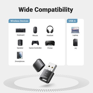 Bluetooth 5.3 USB Ugreen 90225 CM591(khoản cách 20m ghép cùng lúc 7 thiết bị, ADR bảo mật )