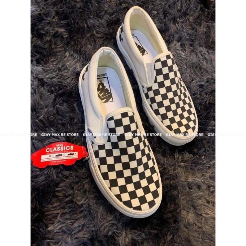 Giày Sneaker 𝐕𝐀𝐍𝐒 Slipon Caro Vault , 𝐕𝐀𝐍𝐒 Vault Old Skool Đen Cực Hot Nam Nữ Full Box