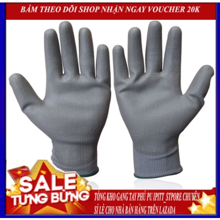 Sét 12 đôi Phủ Cao Su Sơn Đen , CHỐNG TRƠN TRƯỢT SƠN TĨNH ĐIỆN GANG TAY BẢO HỘ LAO ĐỘNG AN TOÀN