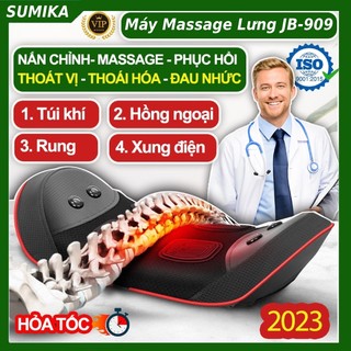 Máy massge mát xa lưng bản lõm - đệm máy massage lưng 9 chế độ, hỗ trợ phục hồi chấn thương cột sống, thoát vị đĩa đệm
