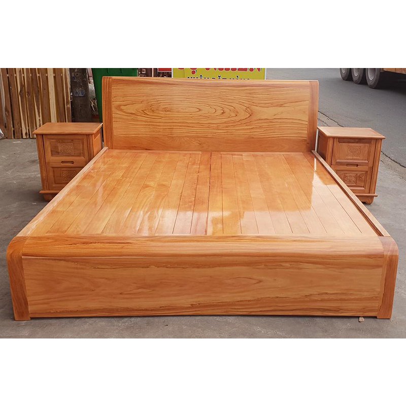 giường gỗ tự nhiên hiện đại đẹp - giường gỗ thông minh - giường ngủ hiện đại - giường ngủ gỗ sồi- nội thất phòng ngủ