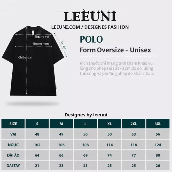 Áo PoLo Nam Nữ Local Brand LeeUni Form Rộng, Unisex,  Chất Vải Thoáng Mát , Hút Thấm Mồi Hôi APL03