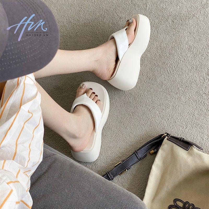 Dép Quai Ngang Đế Dày Mũi Tròn Thời Trang Mùa Hè Mới