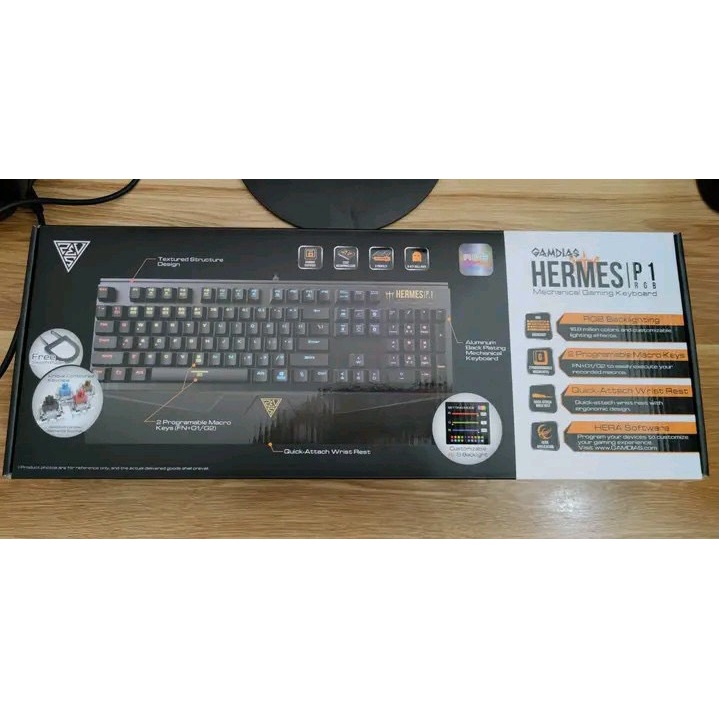 Bàn Phím Cơ Cao Cấp Gamdias Hermes P1 Đèn LED Nhiều Màu