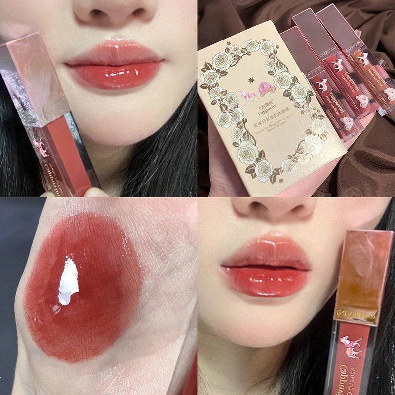 Son môi ❤️𝑭𝒓𝒆𝒆𝒔𝒉𝒊𝒑❤️ Son Môi Cappuvini Princess Carriage Series Dưỡng Ẩm Lâu Trôi Chống Thấm Nước Có 9 Màu