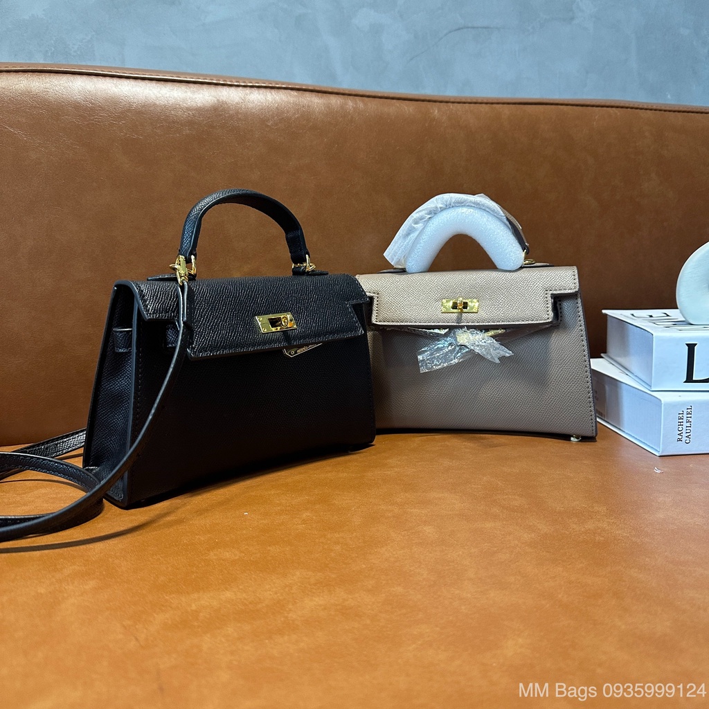 Túi xách nữ đeo chéo MM Bags túi công sở,đi chơi sang chảnh HM size 19cm da rắn da gạo