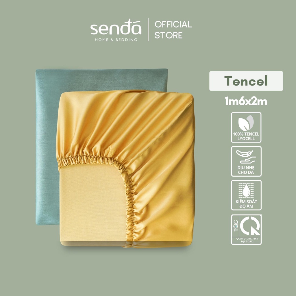 Ga giường Lụa Tencel 1m6x2m Sen Đá Home Bedding cao cấp trơn màu, drap bo chun trải nệm 1m6 x 2m, ra bọc đệm mát lạnh