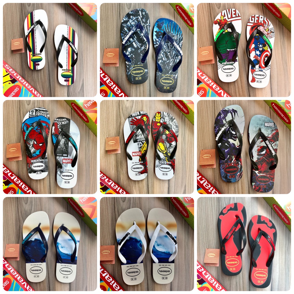 Dép Havaianas Thái Nam Đế Nặng 450gr Full Box Đi Biển Dép Lào Nam Havanas Xỏ Ngón Thời Trang Đế Cao Su Non (P2)