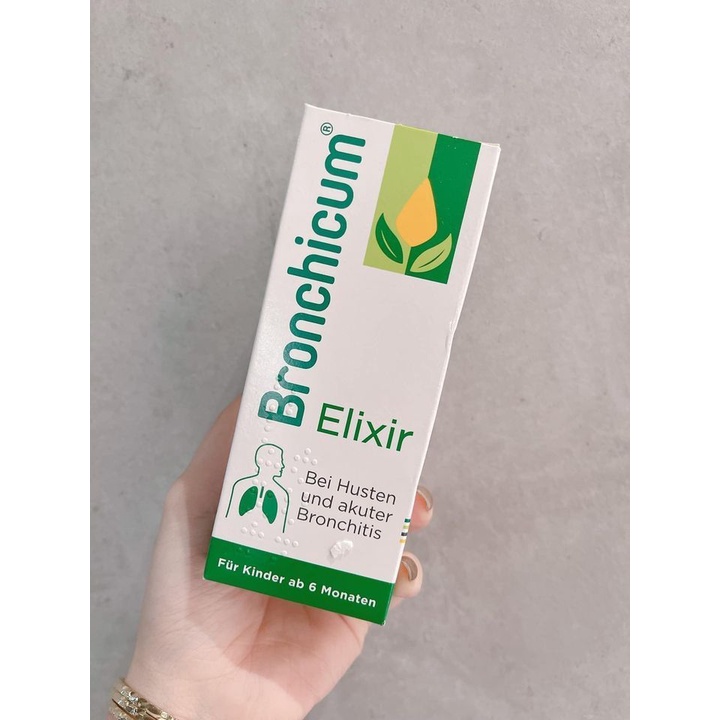 Siro ho, viêm phế quản, long đờm cho bé 6 tháng tuổi Bronchicum Elixir