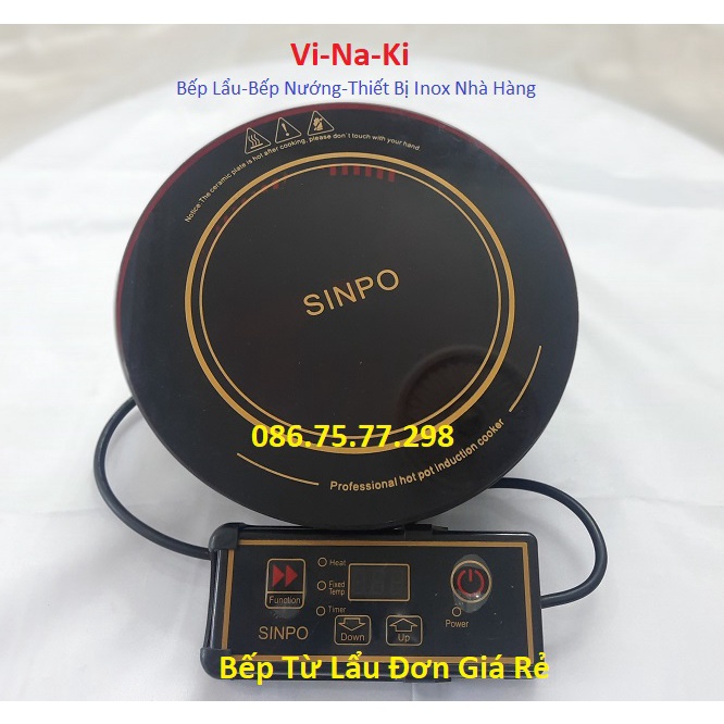 Bếp điện từ lẩu tròn giá rẻ, bếp lẩu mini âm bàn, bếp lẩu đơn âm bàn 800w, bếp lẩu cô đơn, bếp lẩu nhà hàng uyên ương,