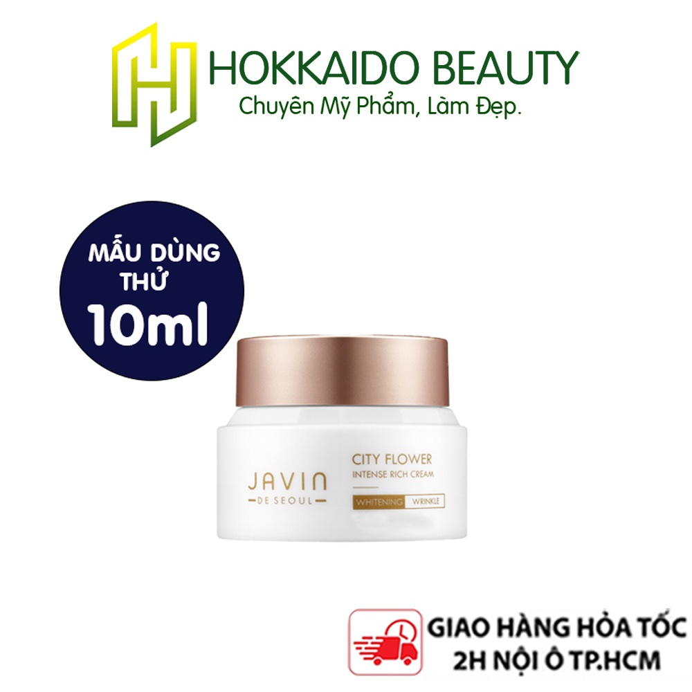 Kem Dưỡng Trắng Da Javin De Seou City Flower Intense Rich Cream 10ml và chống lão hóa ban ngày Hàn Quốc