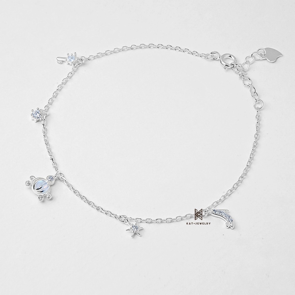 Lắc Tay Bạc 925- Xe Bí Ngô Đá Opal Sang Chảnh-KaT Jewelry