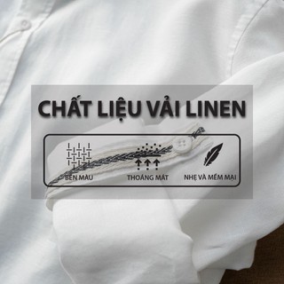 Áo sơ mi linen dài tay cổ button - down btm - 1.441.4 - BTM Studios
