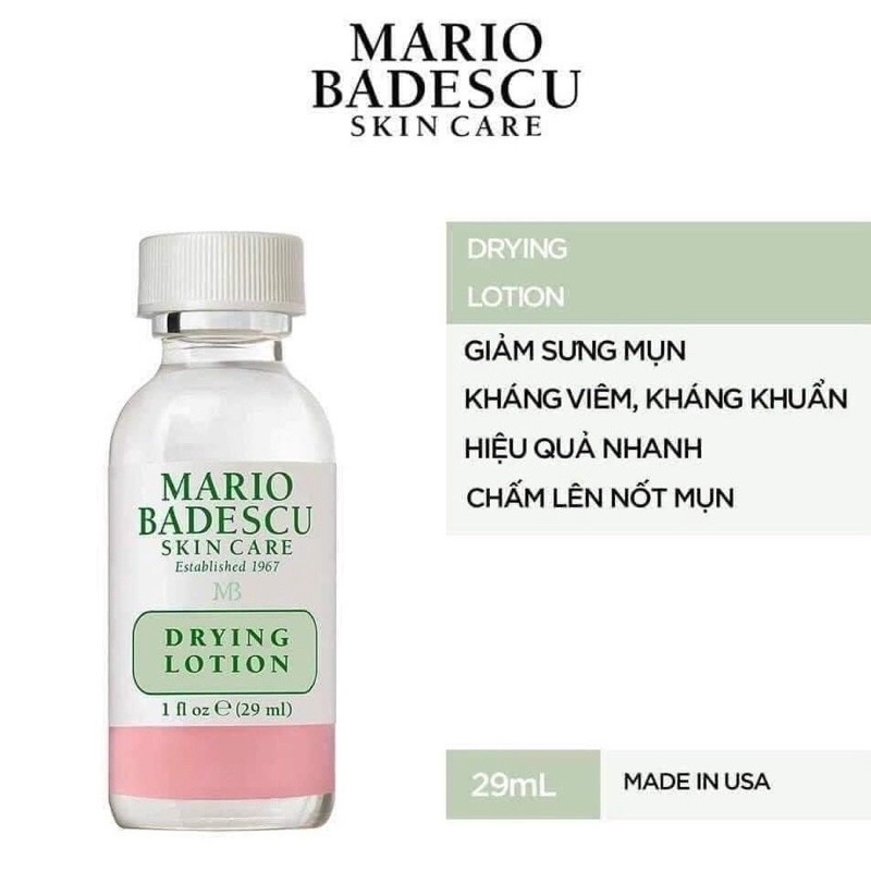Set toner + chấm mụn Mario Badescu Drying Lotion