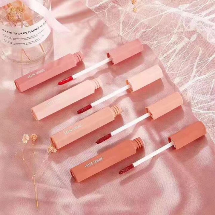 Sét 4 Cây Son Kem Lỳ HIH Mềm Môi, Không Khô Môi Hàng Nội Địa Trung