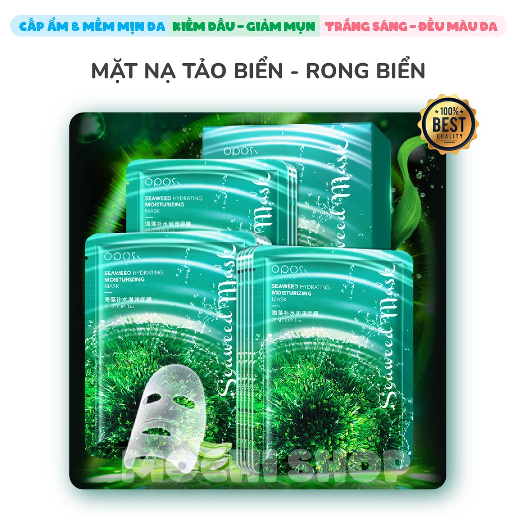 Mặt Nạ Tảo Biển Rong Biển Cấp Nước l Dưỡng Trắng Da l Giảm Mụn Mask Giấy Đắp Mặt Nội Địa Trung MOCHI SHOP