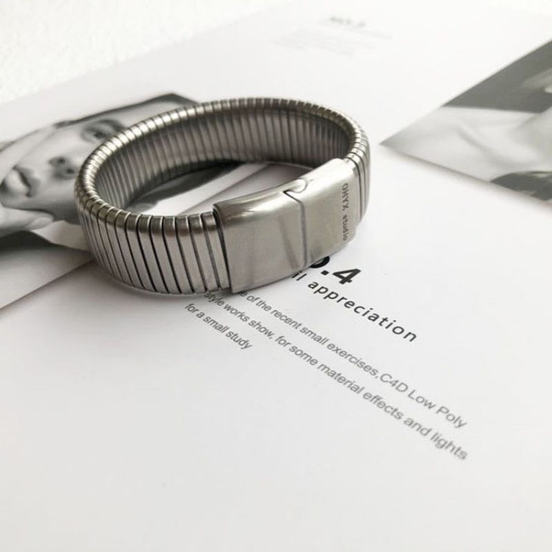 VÒNG TAY THÉP TITAN MÀU BẠC