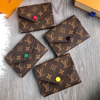 Ví ngắn mini Lv cúc bấm nhiều màu chuẩn ảnh