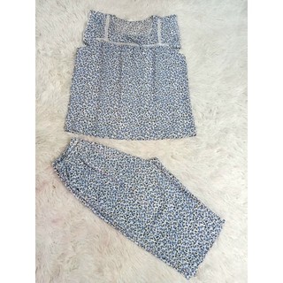 Bộ lụa mặc nhà quần lửng Size 45-59kg