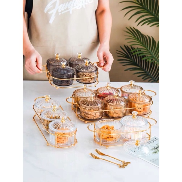 Khay đựng bánh kẹo mứt tết 6 ngăn cao cấp