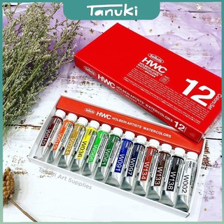 Màu nước hạng hoa sĩ Holbein set 5ml (12/18/24/30/48) màu