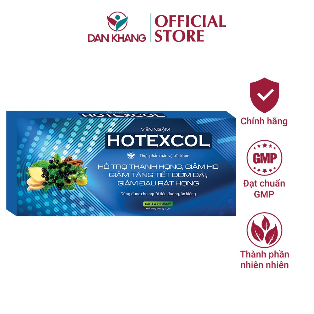 [GIFT] Hotexcol Dân Khang Hộp 4 vỉ x 4 viên