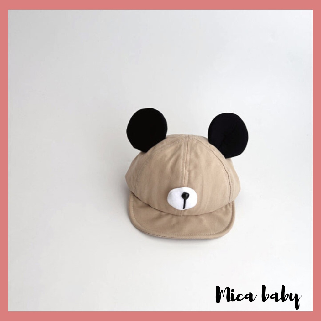 Mũ nón lưỡi trai trẻ em kiểu dáng tai chuột Mickey đáng yêu cho bé MH231 Mica baby