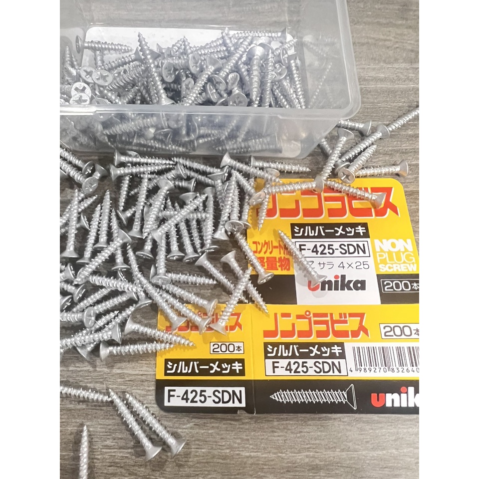 Ốc vít bắt tường, bê tông Unika đầu tròn mã F từ F-425 đến F-445 | XNK CASA |