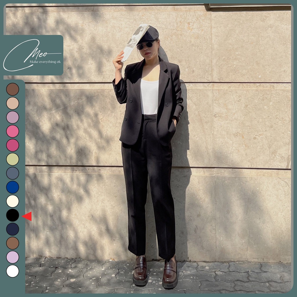 Áo blazer nữ áo vest dài tay màu đen | BigBuy360 - bigbuy360.vn