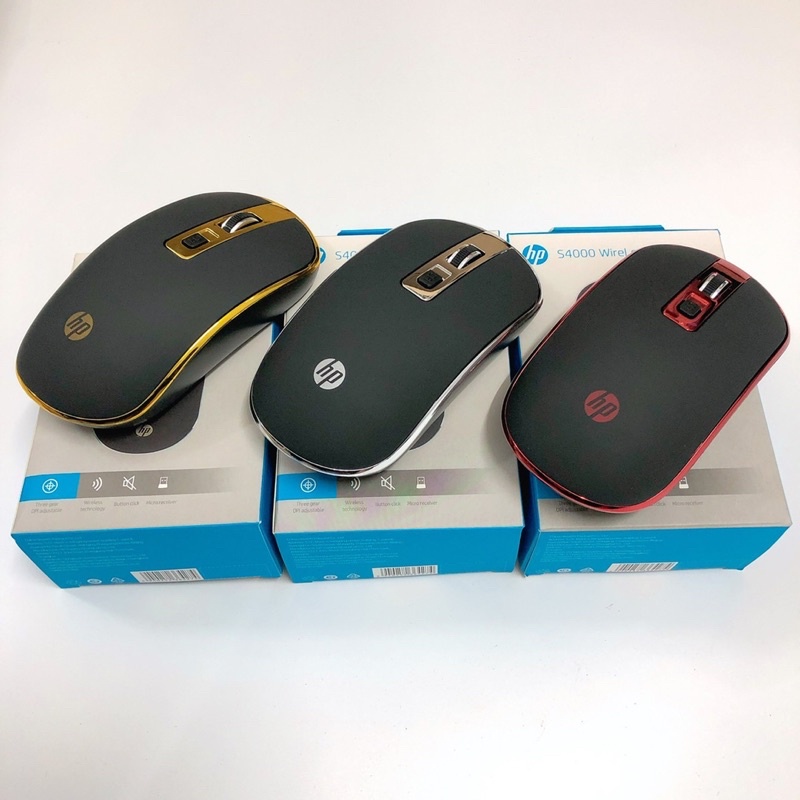 Chuột Không dây siêu êm cao cấp HP S4000 - Wireless Silent Mouse, Chuột Quang Không Dây 1600DPI 2.4Ghz Cho Laptop P