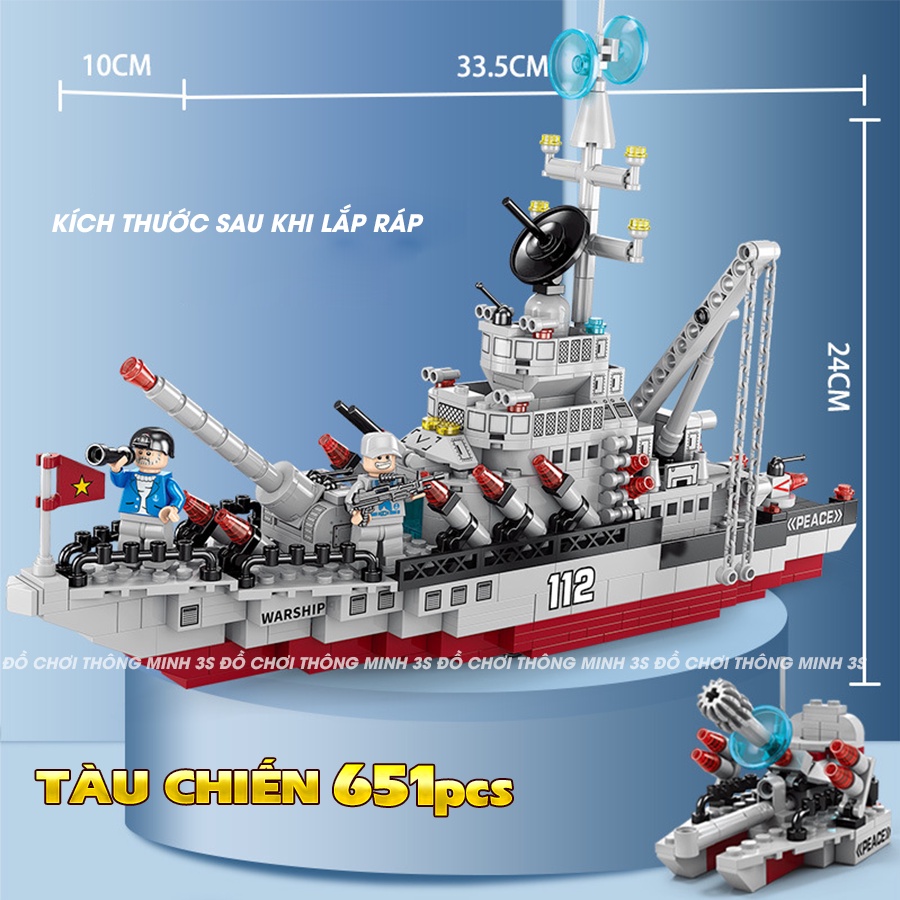 Đồ chơi lắp ráp mô hình, đồ chơi bé trai từ 6 tuổi: mô hình lắp ráp tàu chiến, mô hình lắp ráp tàu sân bay