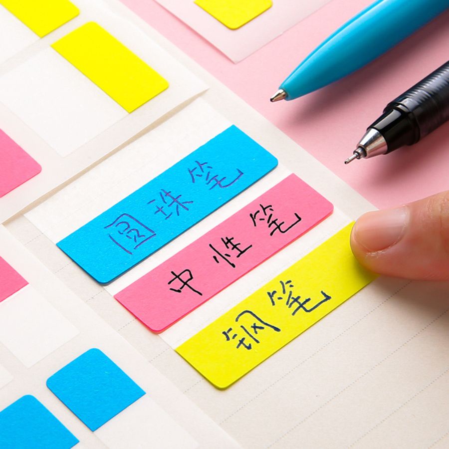 Miếng đánh dấu note nhựa Pet 3 màu NO35, đánh dấu trang màu sắc, tiện lợi