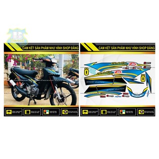 TEM RỜI SATRIA R PHỐI XANH ĐEN VÀNG